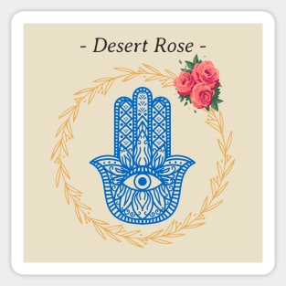 Desert Rose Arab Middle eastern Girl Hamsa Evil Eye Sticker